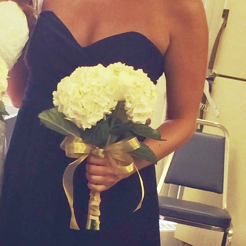 Alfred Angelo navy bridesmaid strapless